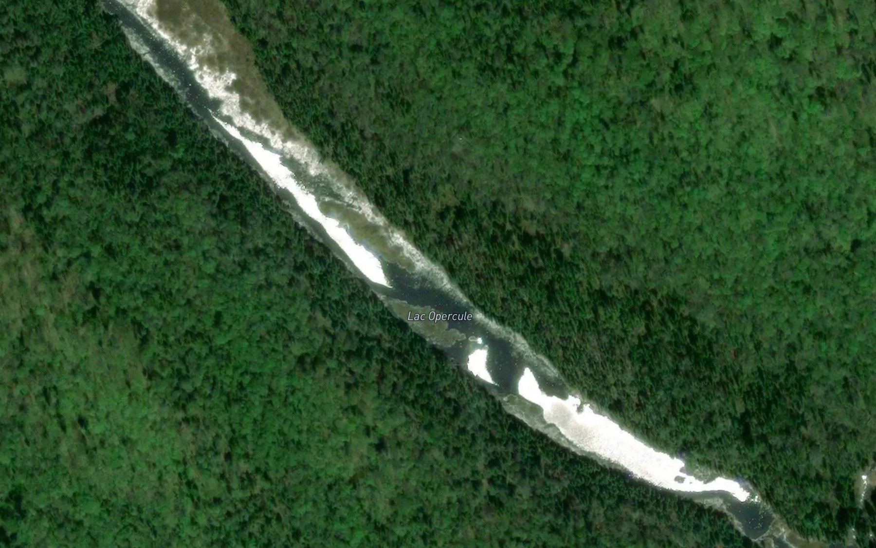 Satellite map of the Lac Opercule
