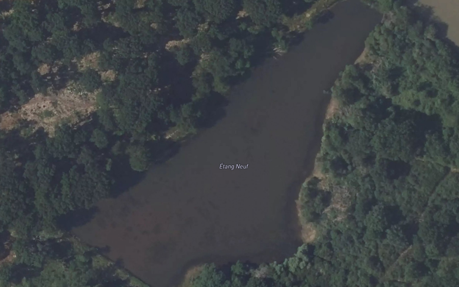 Satellite map of the Etang Rompu