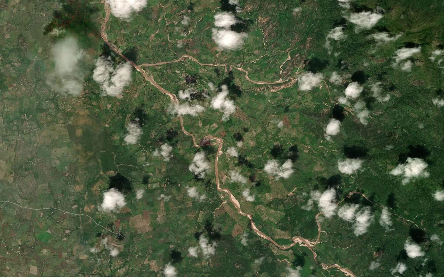 Satellite map of the River Sibre
