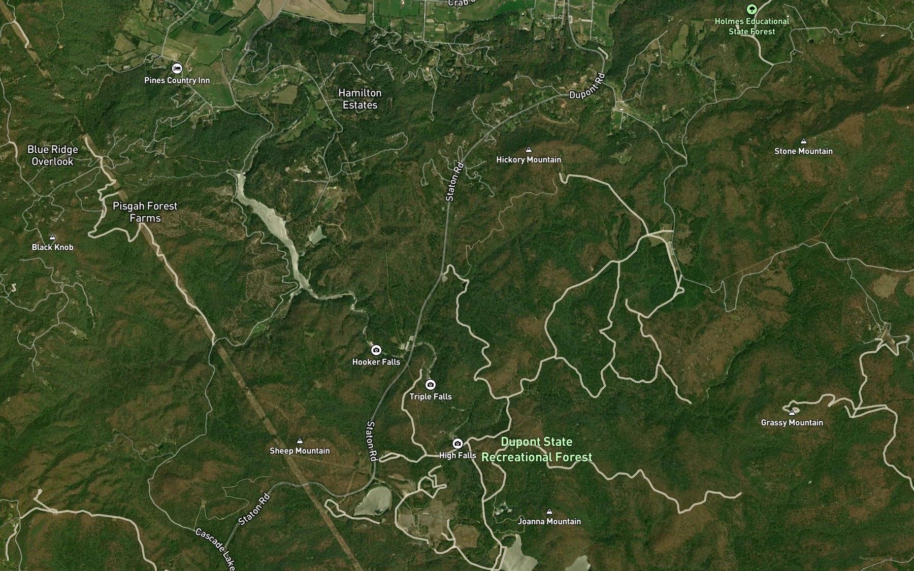Satellite map of the Jim Branch