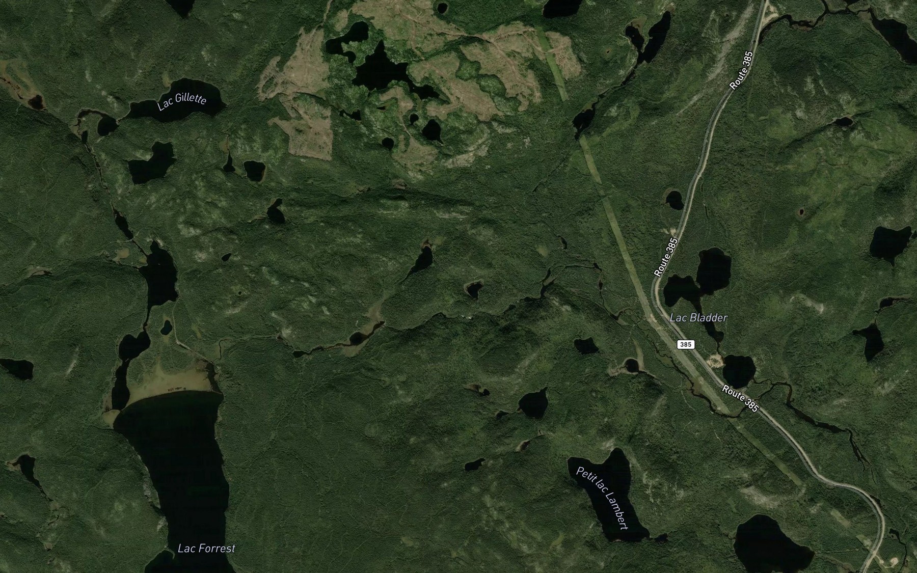 Satellite map of the Lac de l'Horizon