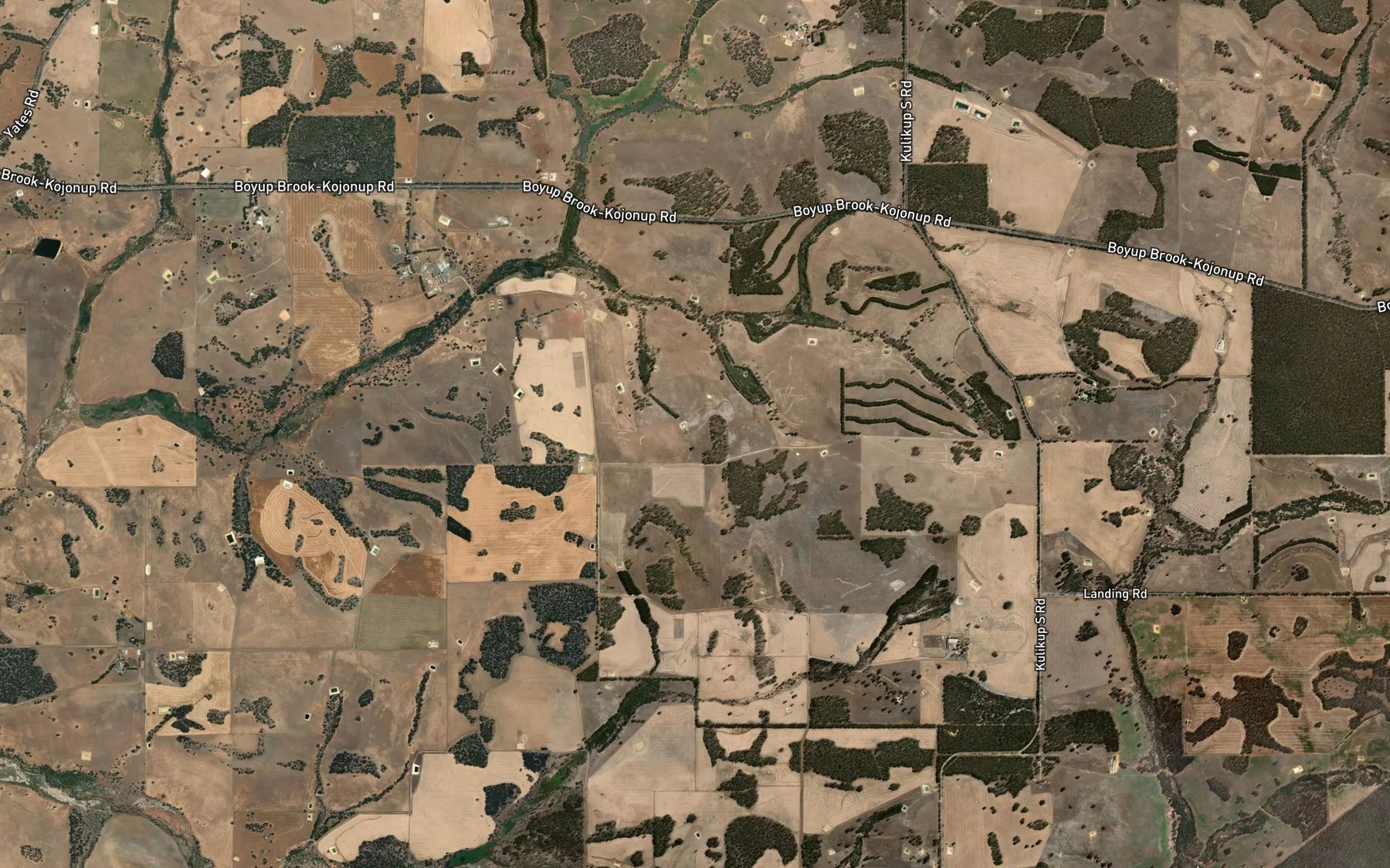 Satellite map of the Scotts Brook