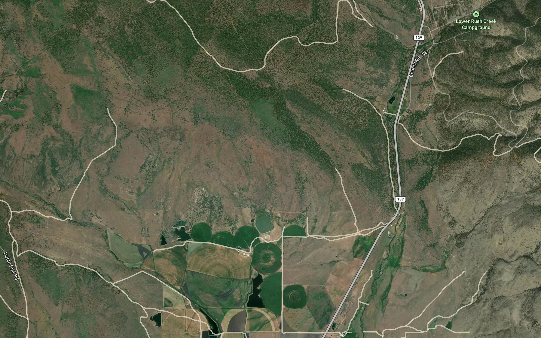 Satellite map of the Conklin Spring