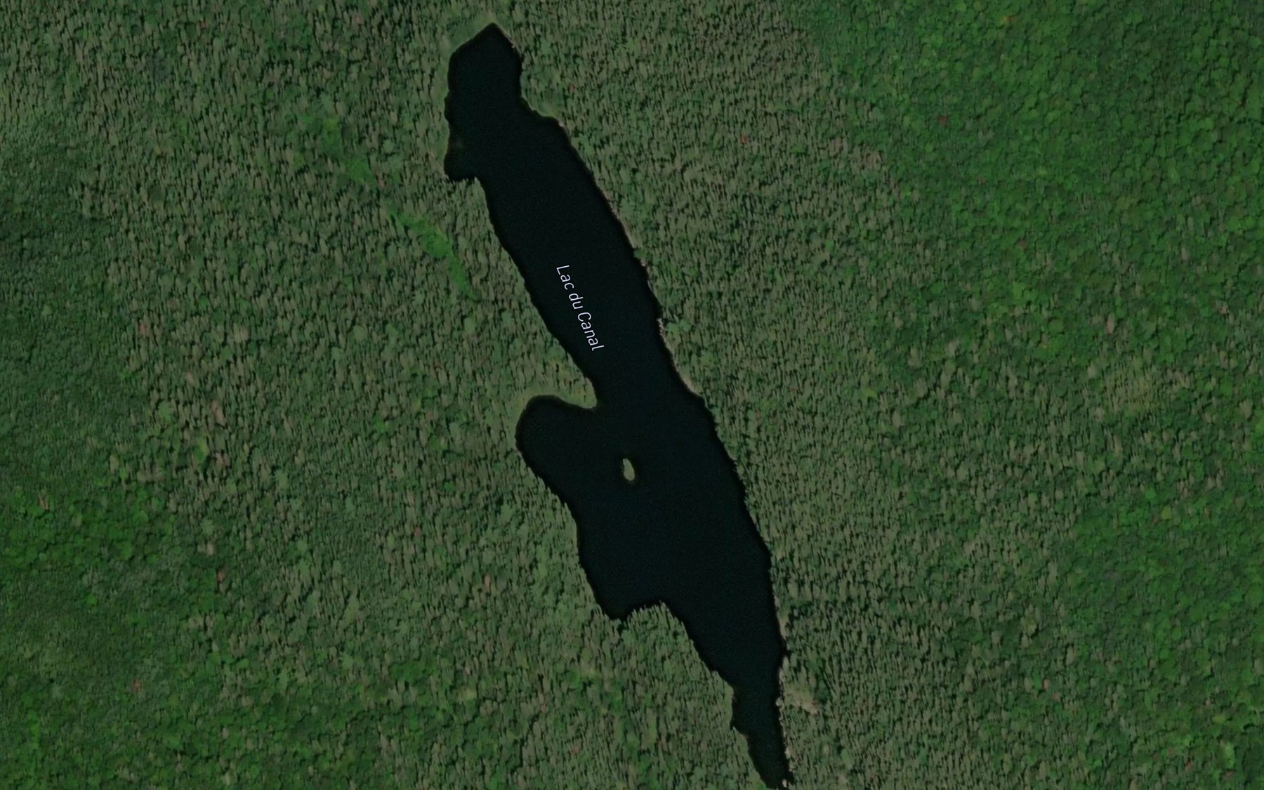 Satellite map of the Lac du Canal