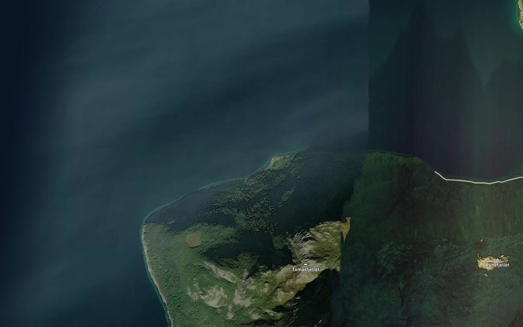 Satellite map of the Kvalnesvika