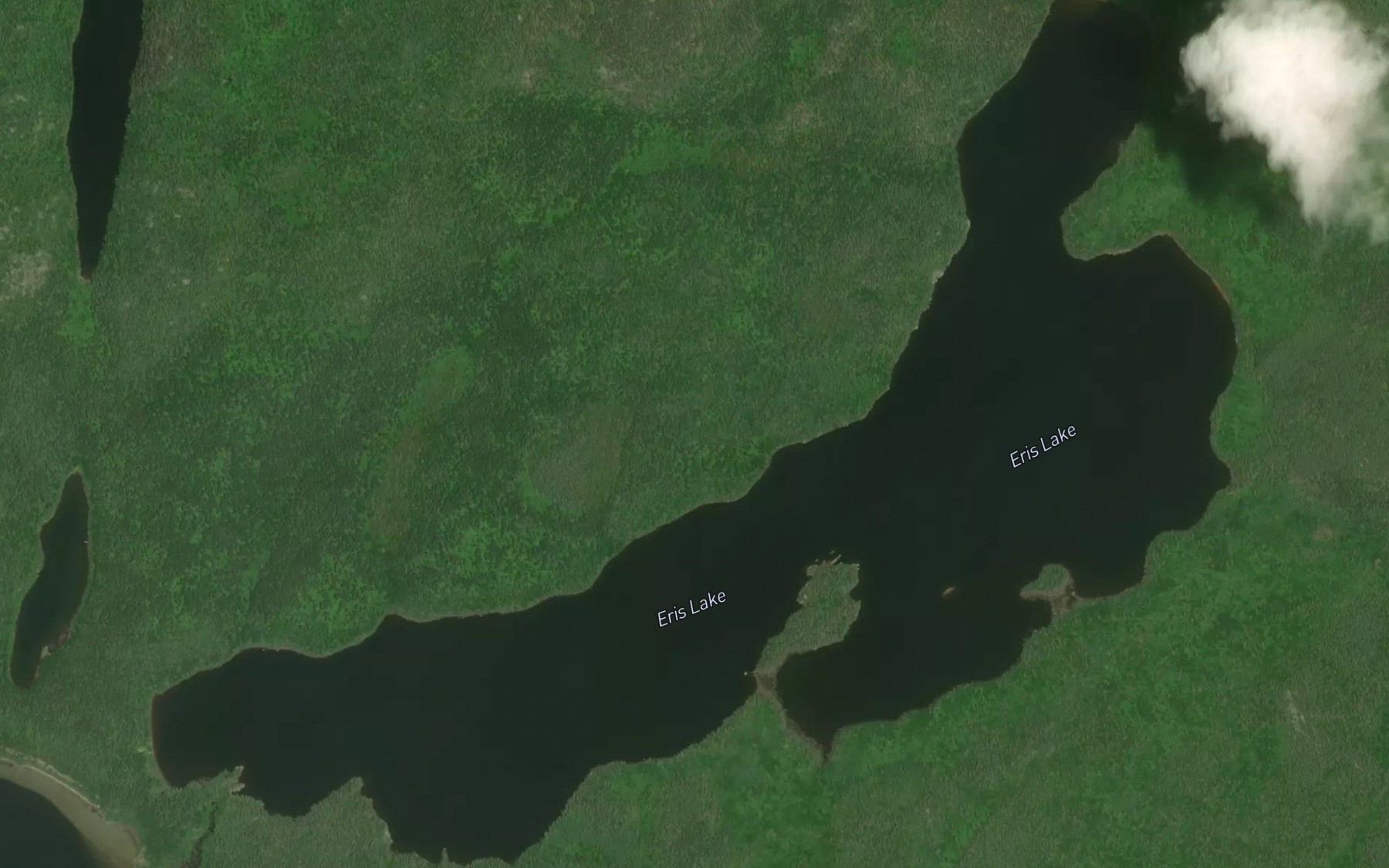 Satellite map of the Eris Lake