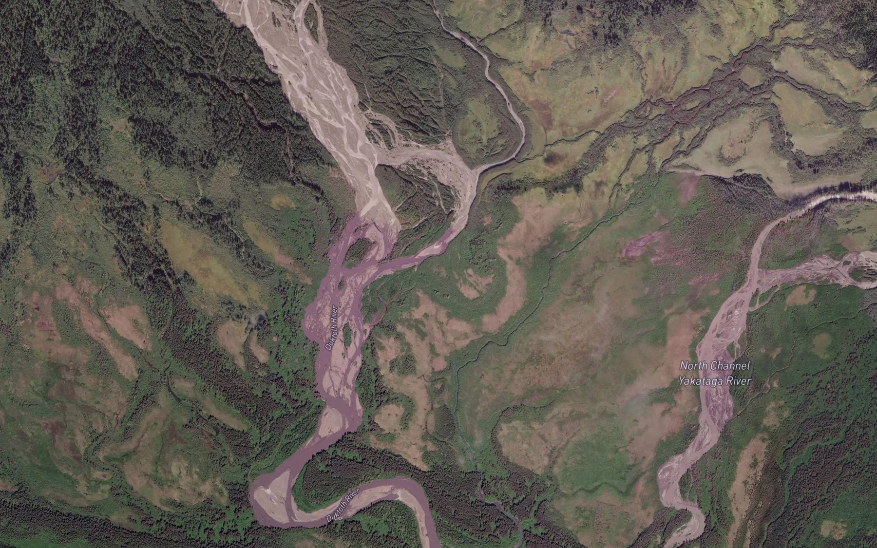 Satellite map of the Cotton Creek