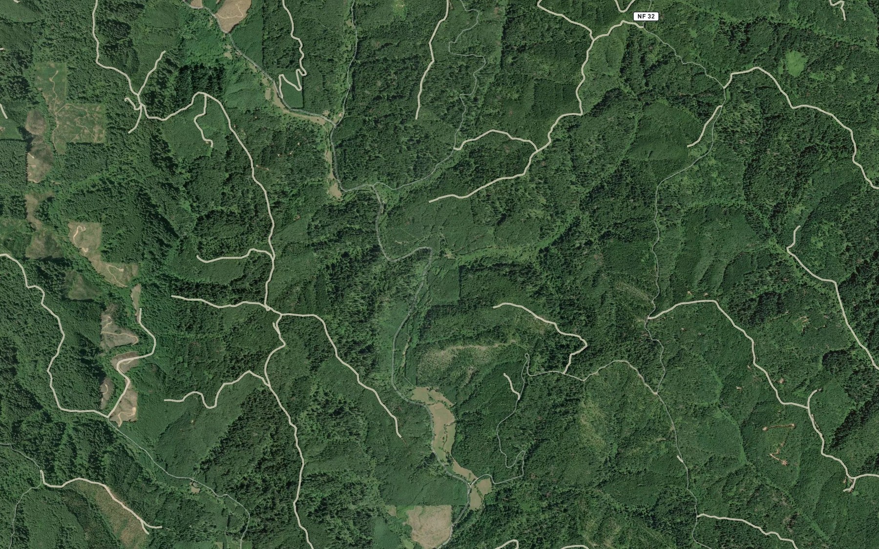 Satellite map of the Taylor Creek