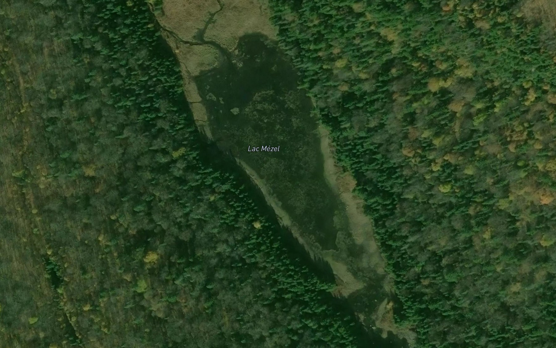Satellite map of the Lac Mezel