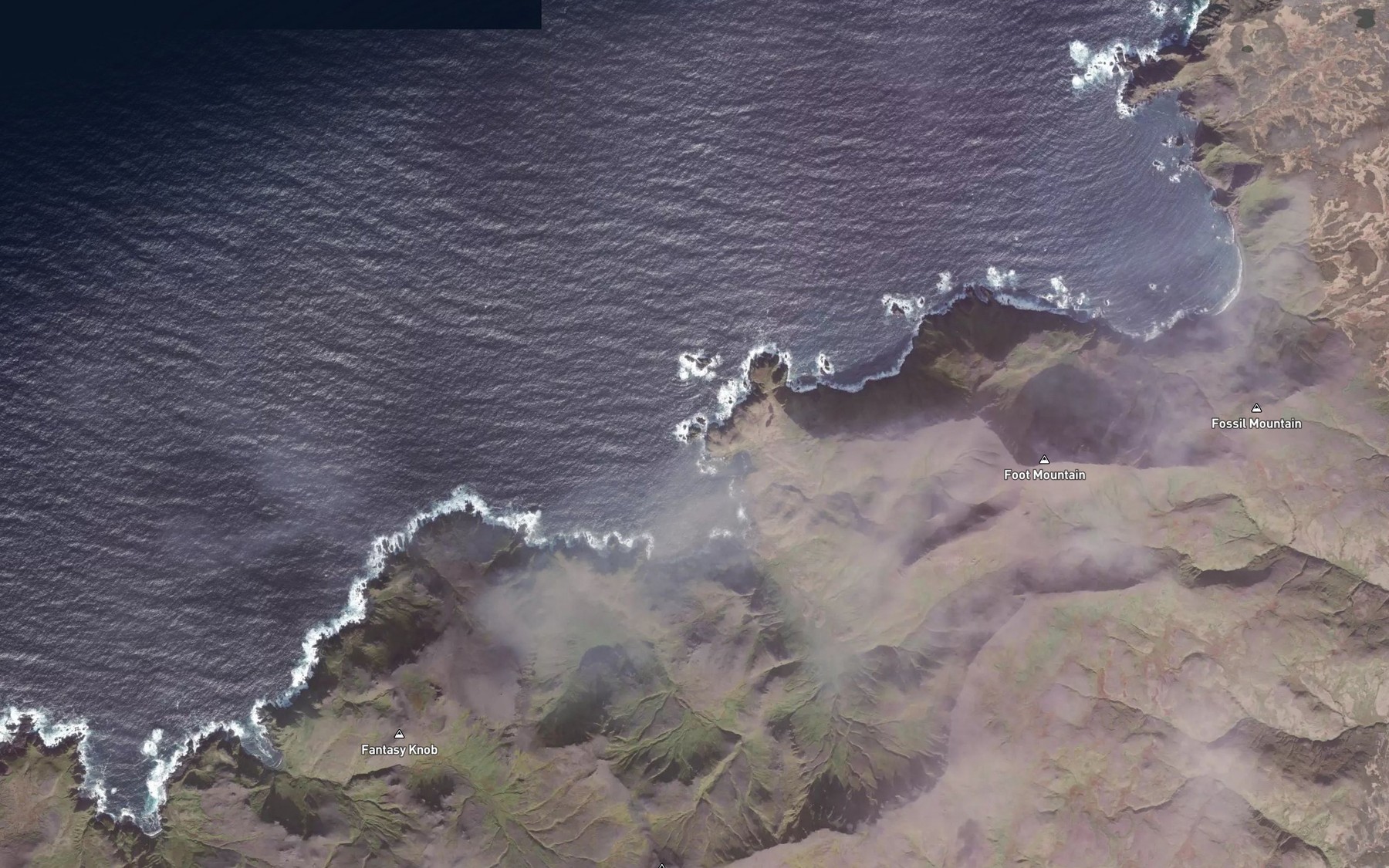 Satellite map of the Angel Cove
