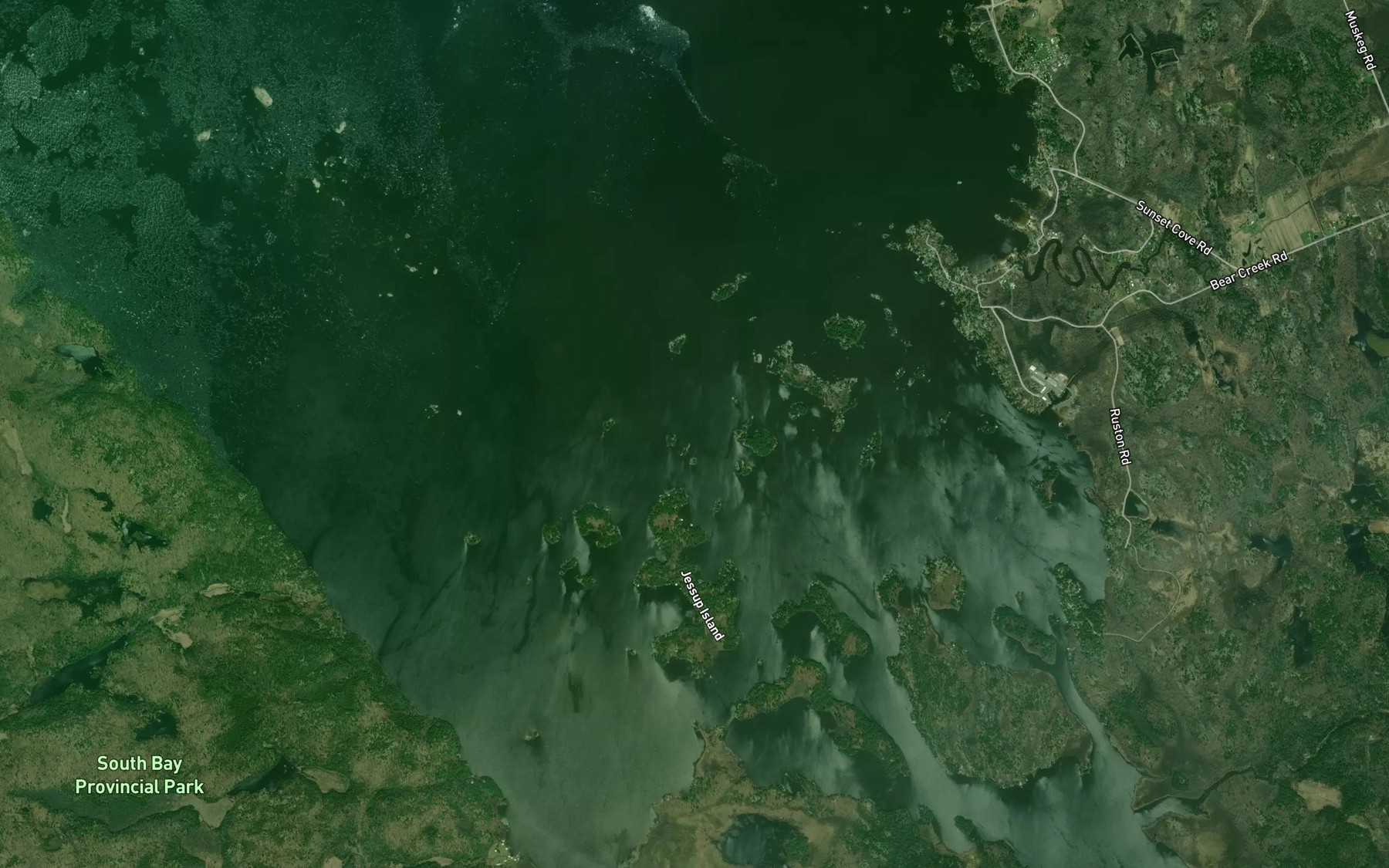Satellite map of the South Bay