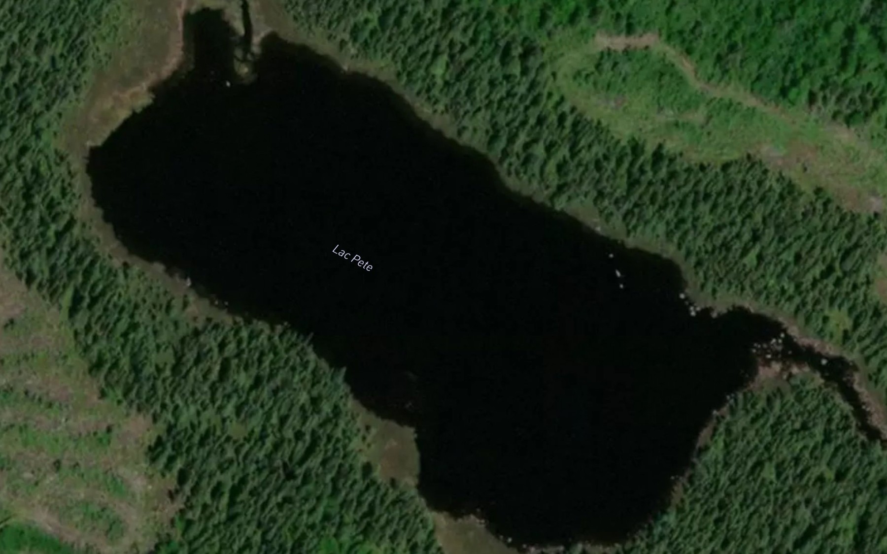 Satellite map of the Lac Pete