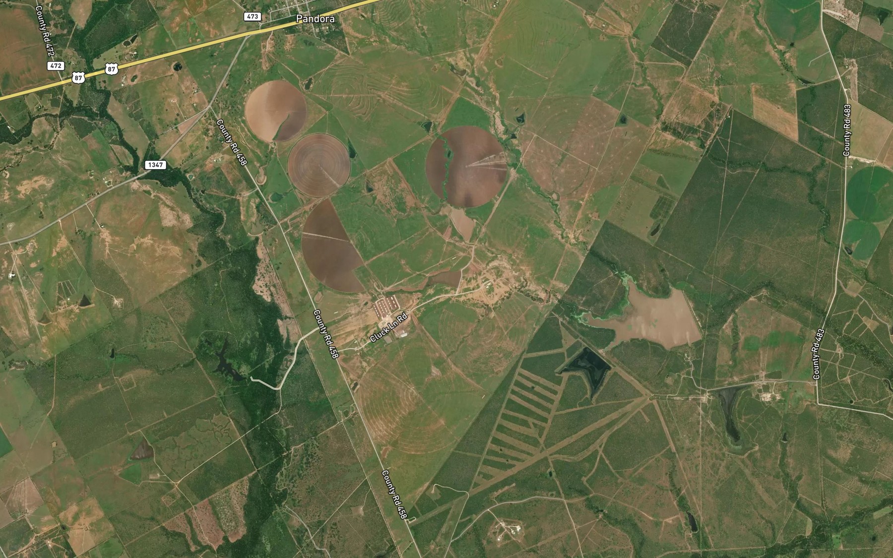 Satellite map of the Coates Estate Lake Number 2