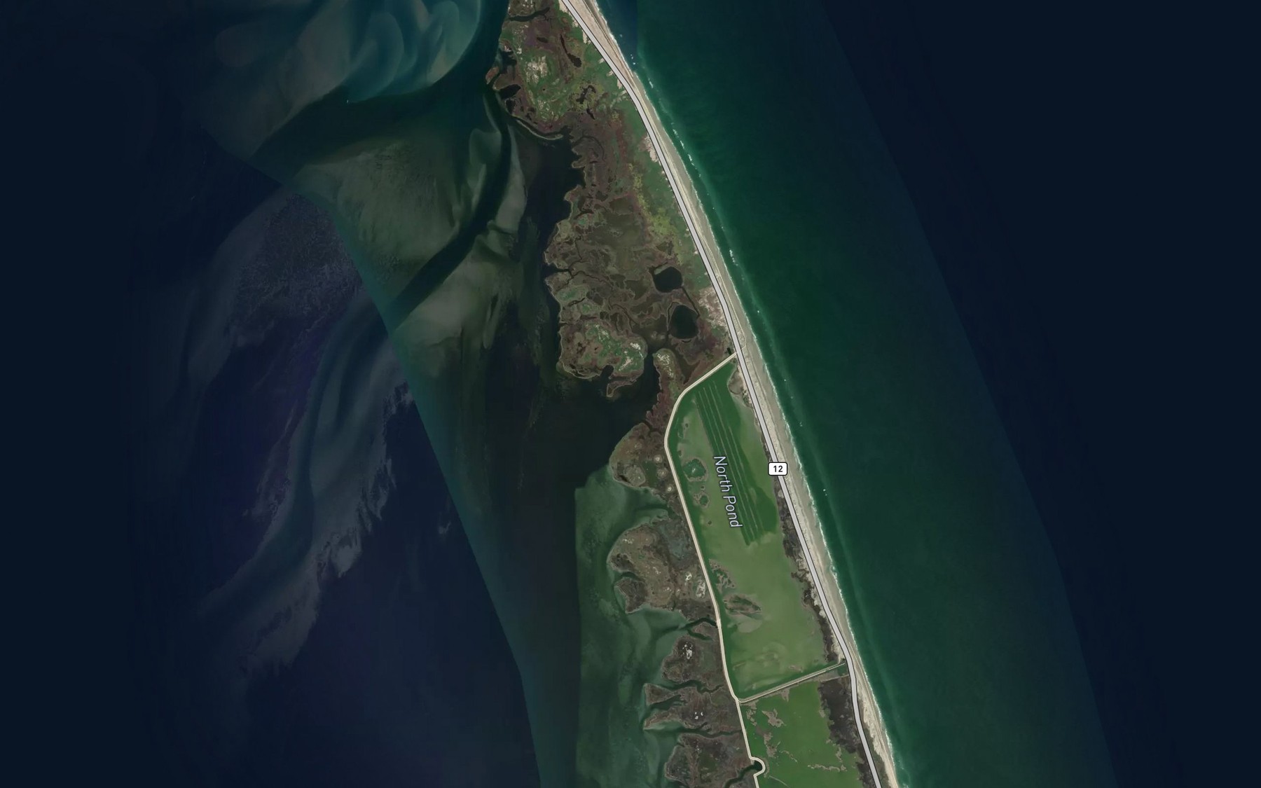 Satellite map of the Eagle Nest Bay