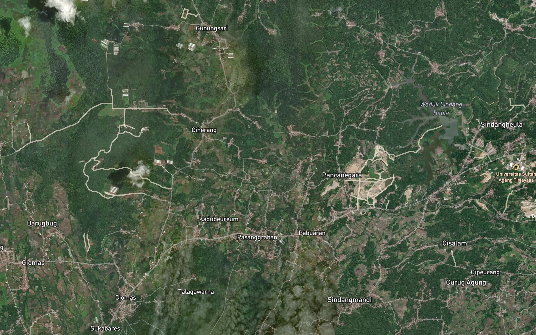 Satellite map of the Ci Herang