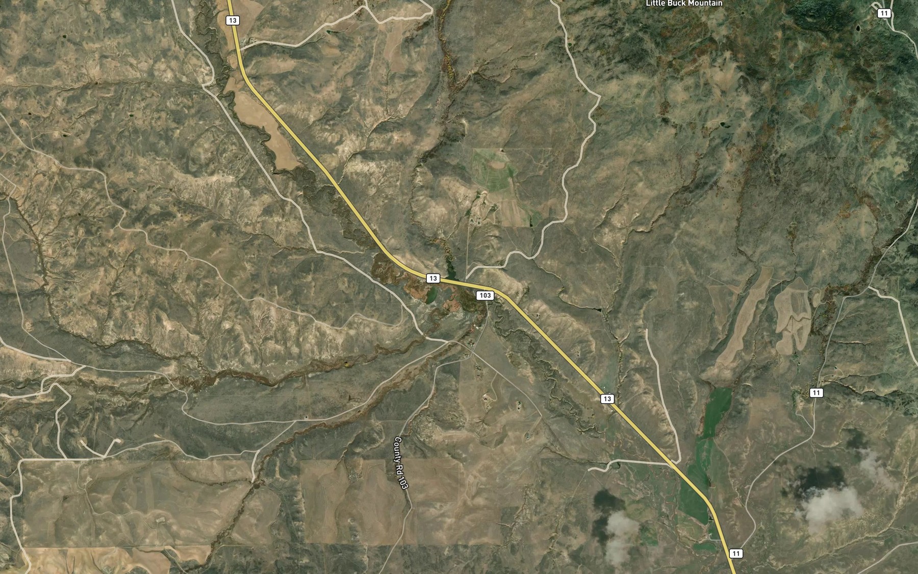 Satellite map of the Little Cottonwood Creek