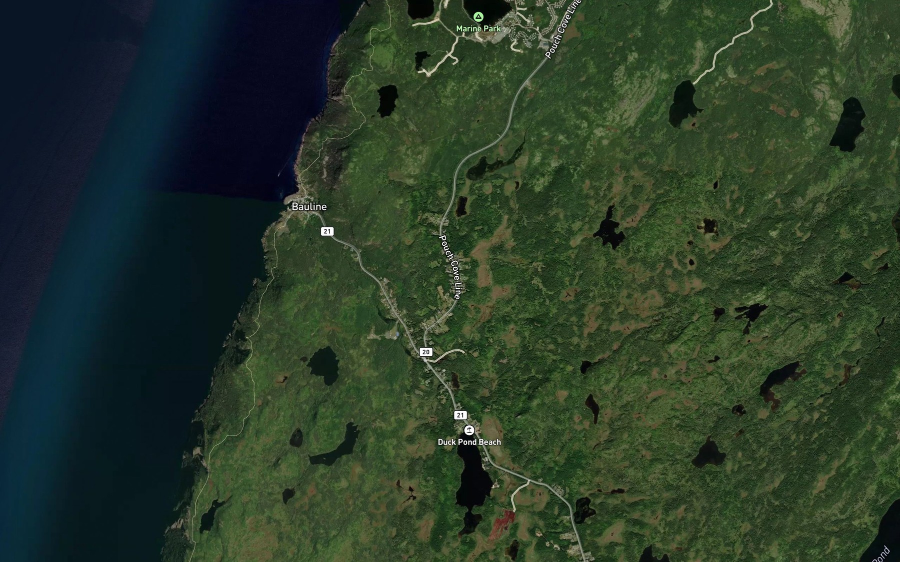 Satellite map of the Upper Herring Cove