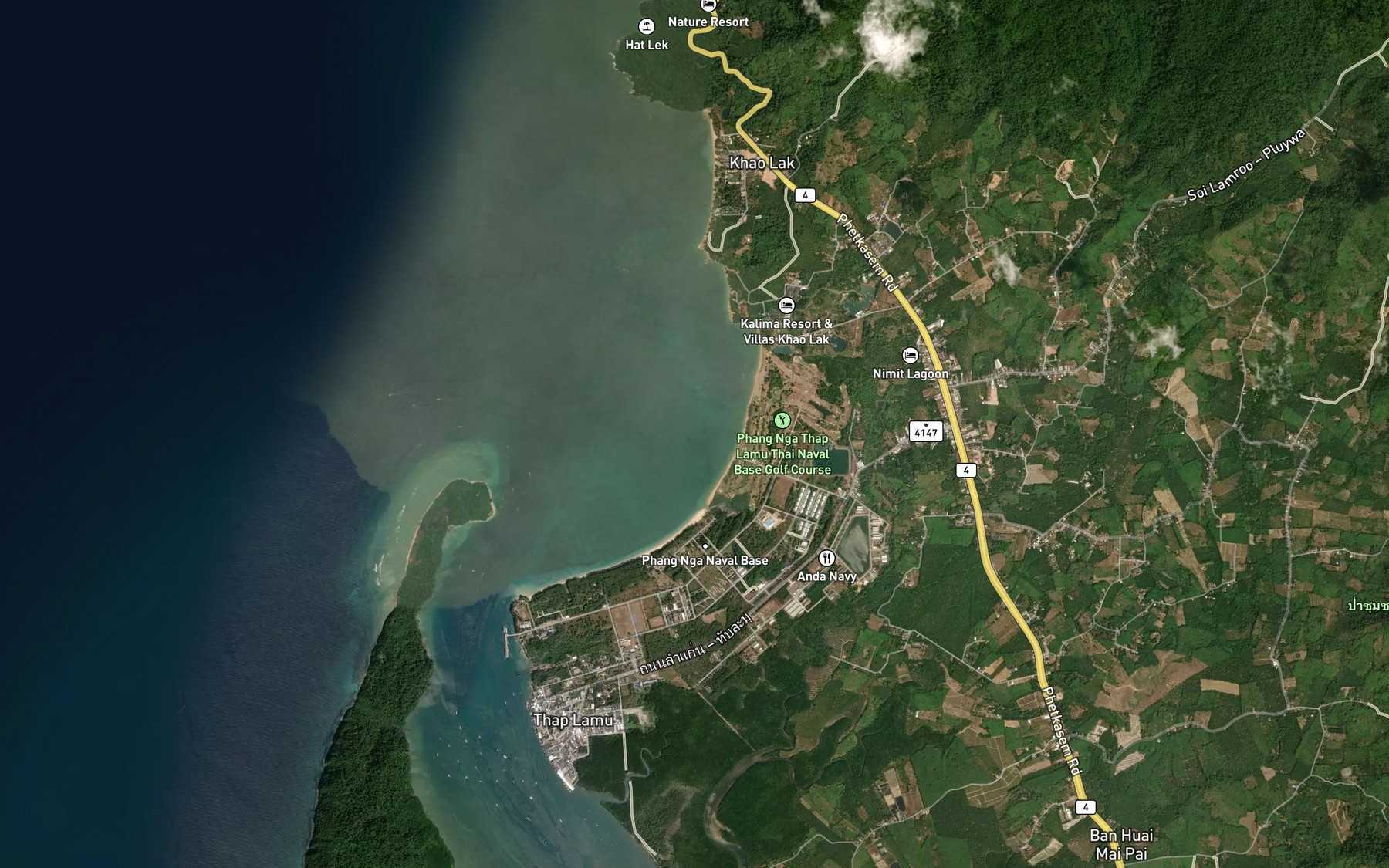 Satellite map of the Ao Khao Lak