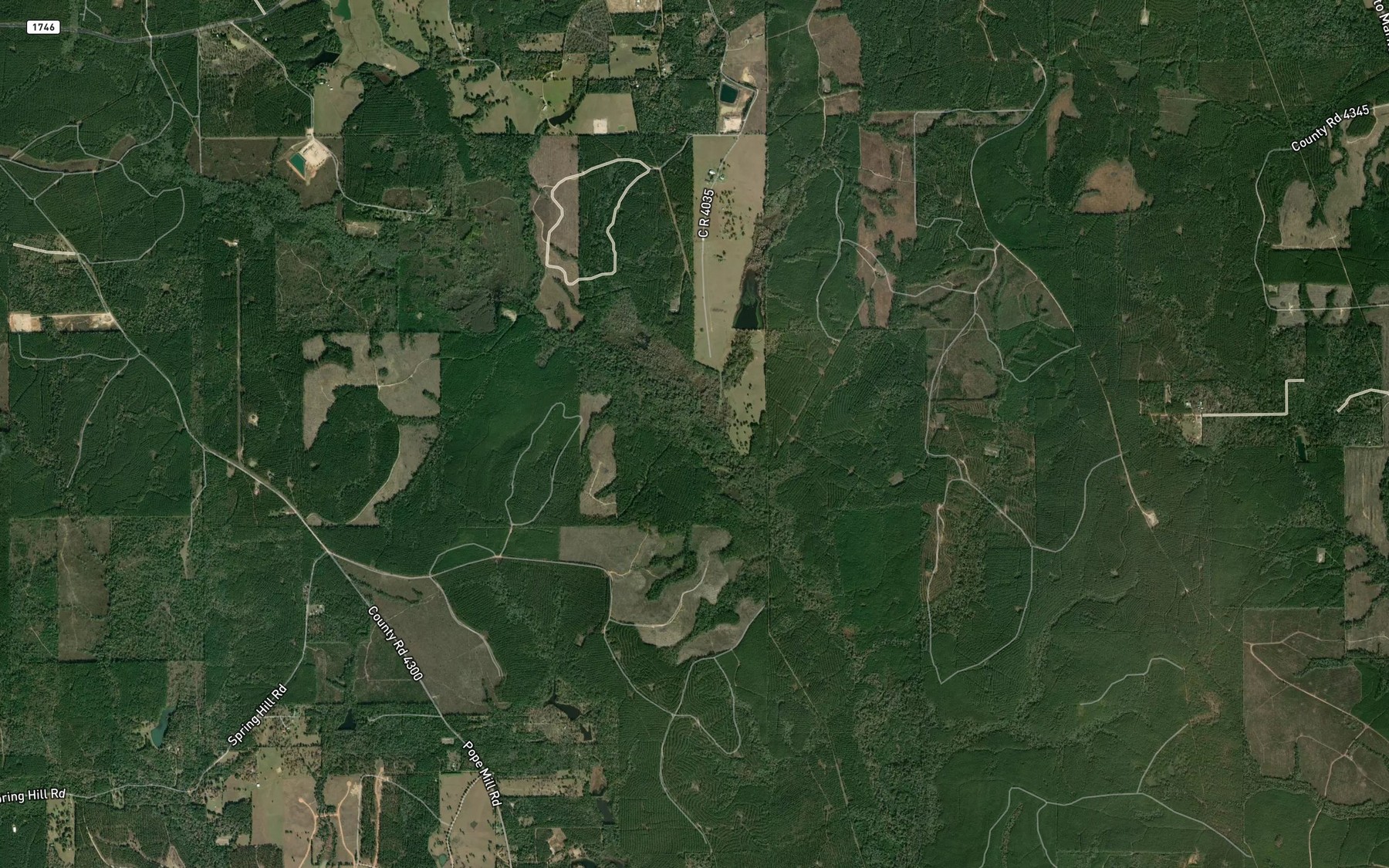 Satellite map of the Sevenmile Branch