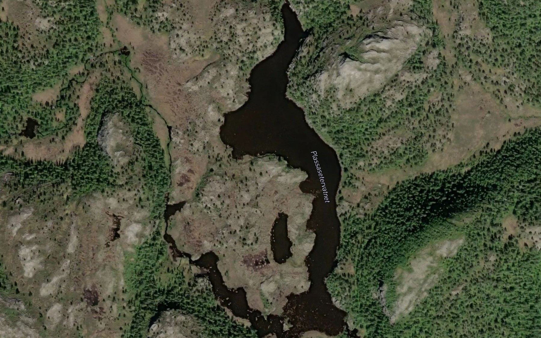 Satellite map of the Plassasetertjonna