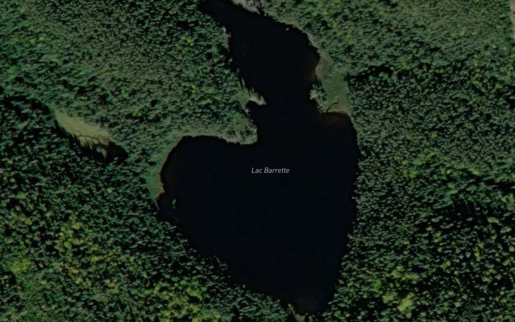 Satellite map of the Lac Barrette
