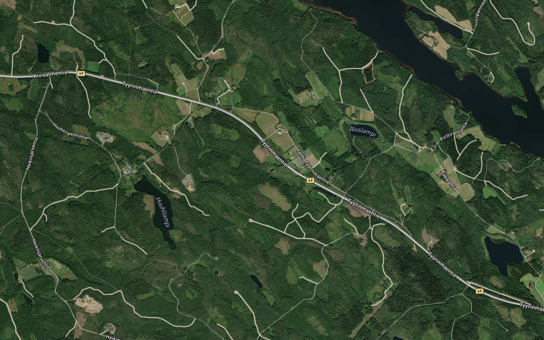Satellite map of the Ruutanalampi