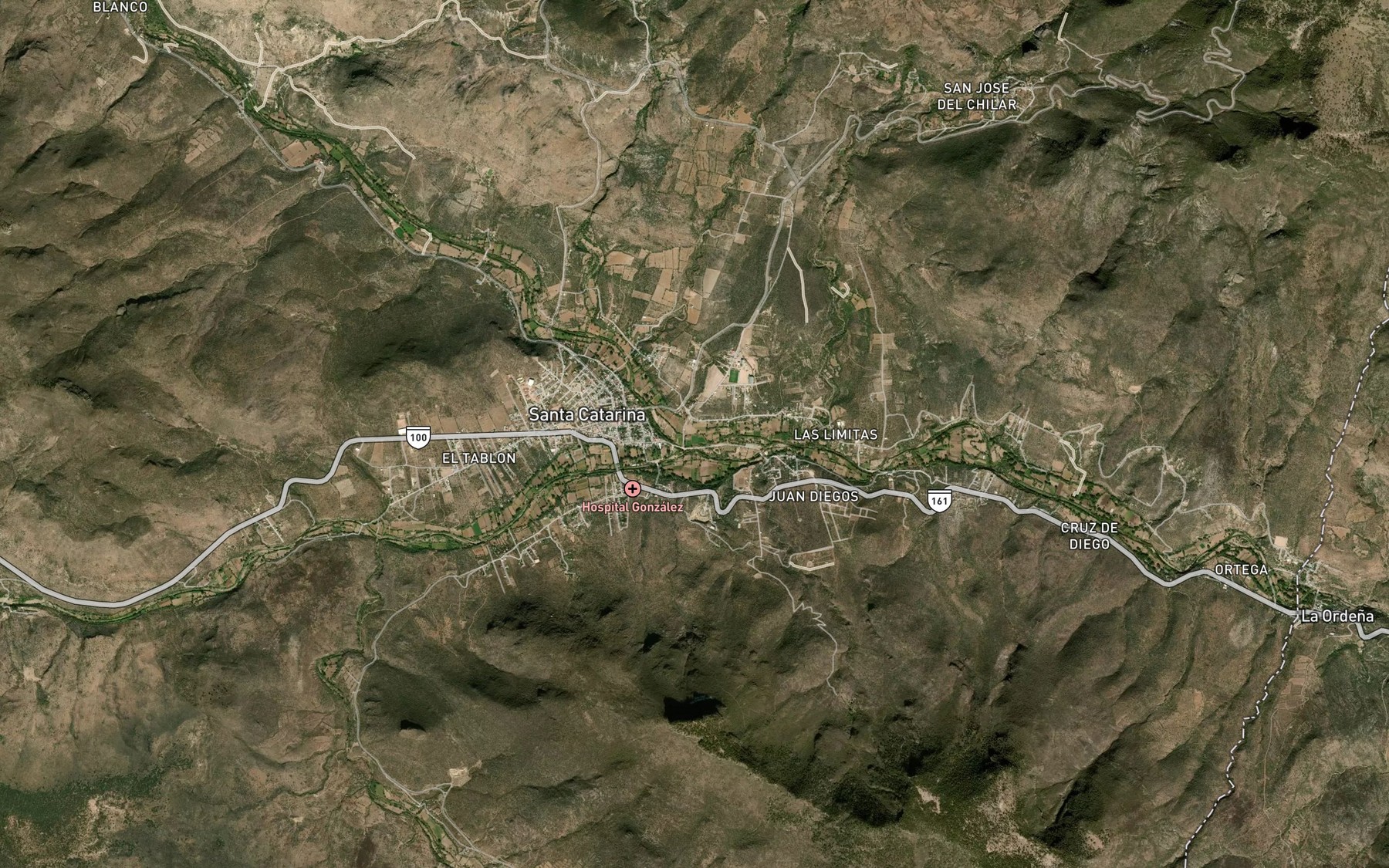 Satellite map of the Rio Victoria