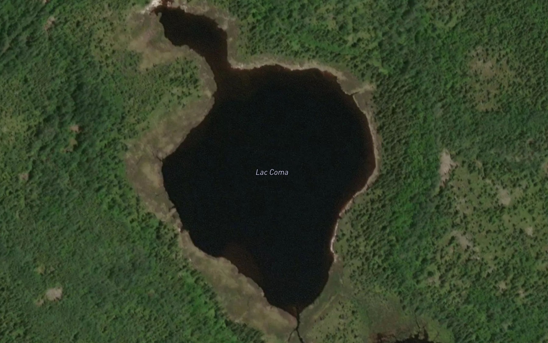 Satellite map of the Lac Coma