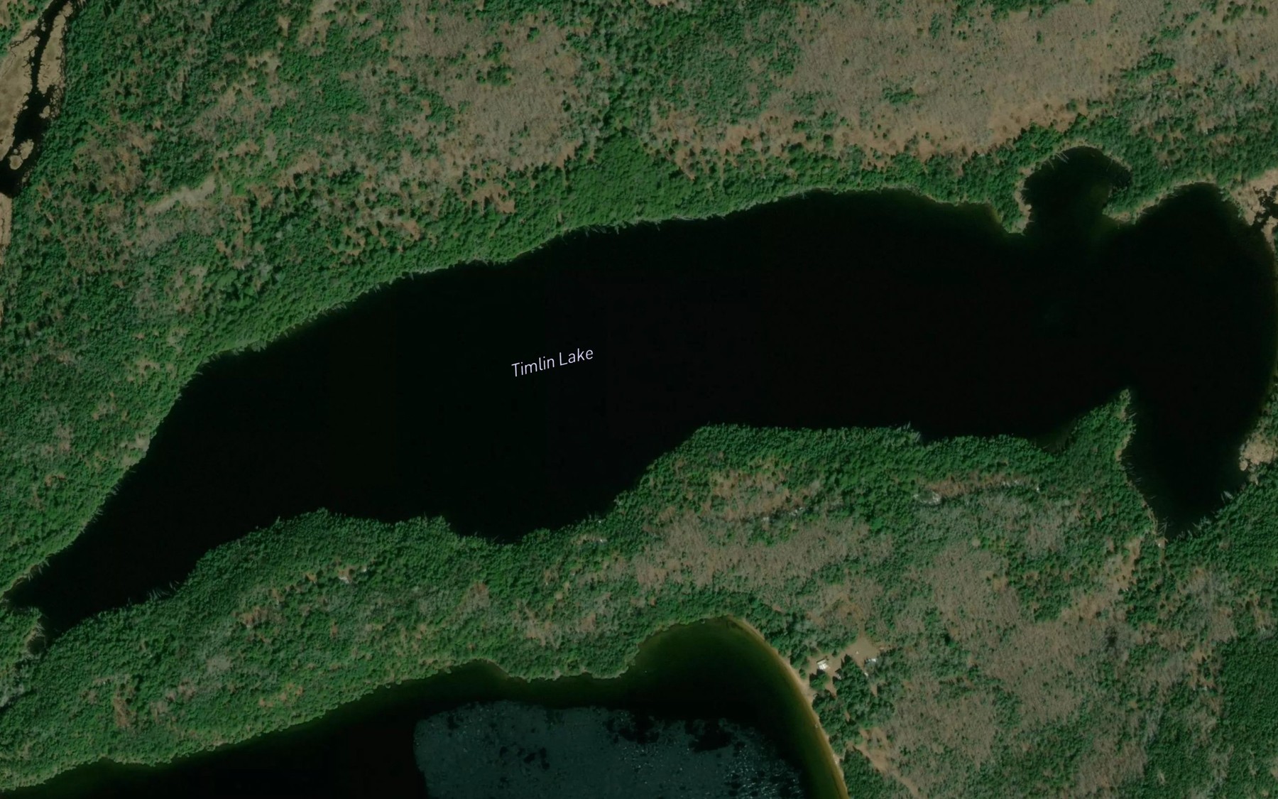 Satellite map of the Timlin Lake