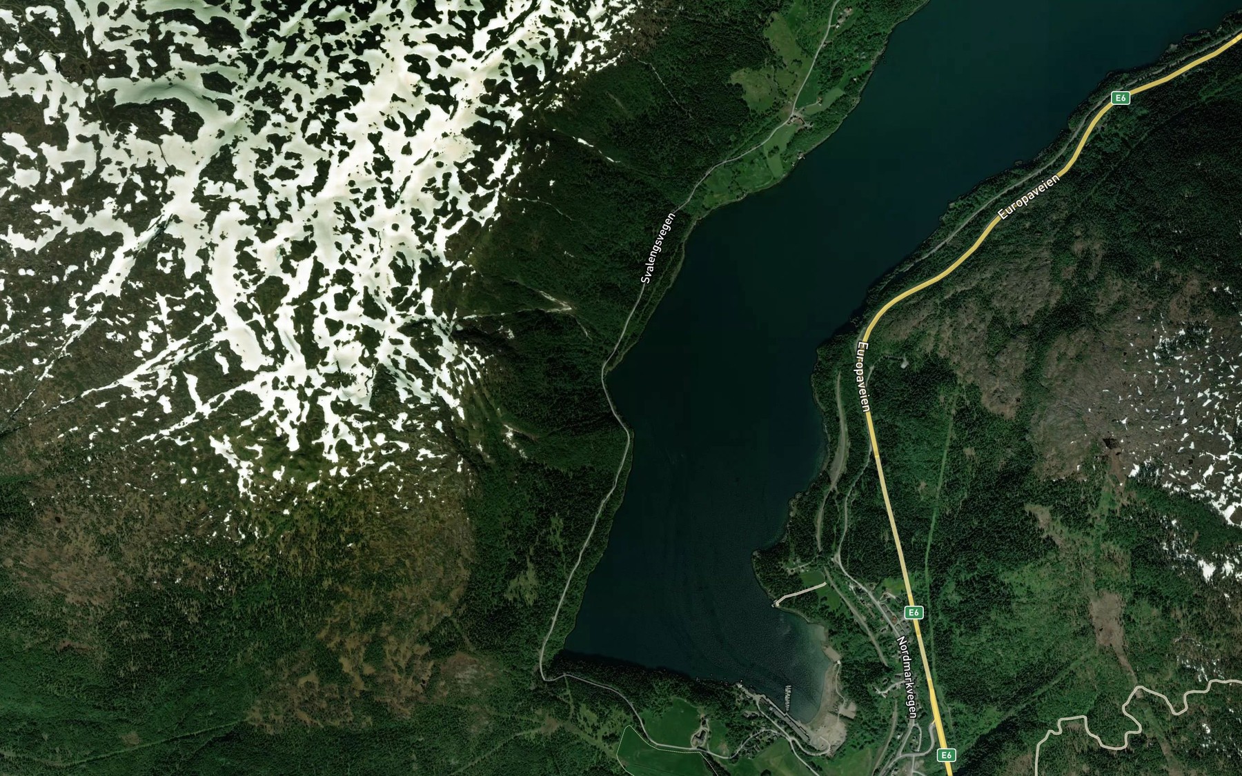 Satellite map of the Hysvika