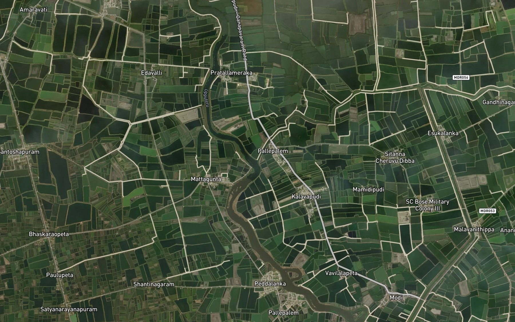 Satellite map of the Mogadingi Drain