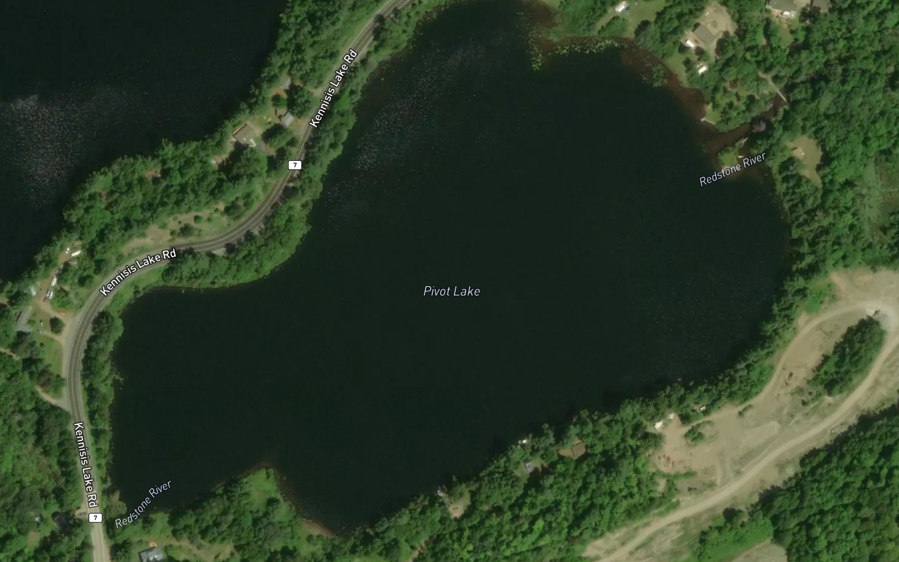Satellite map of the Pivot Lake