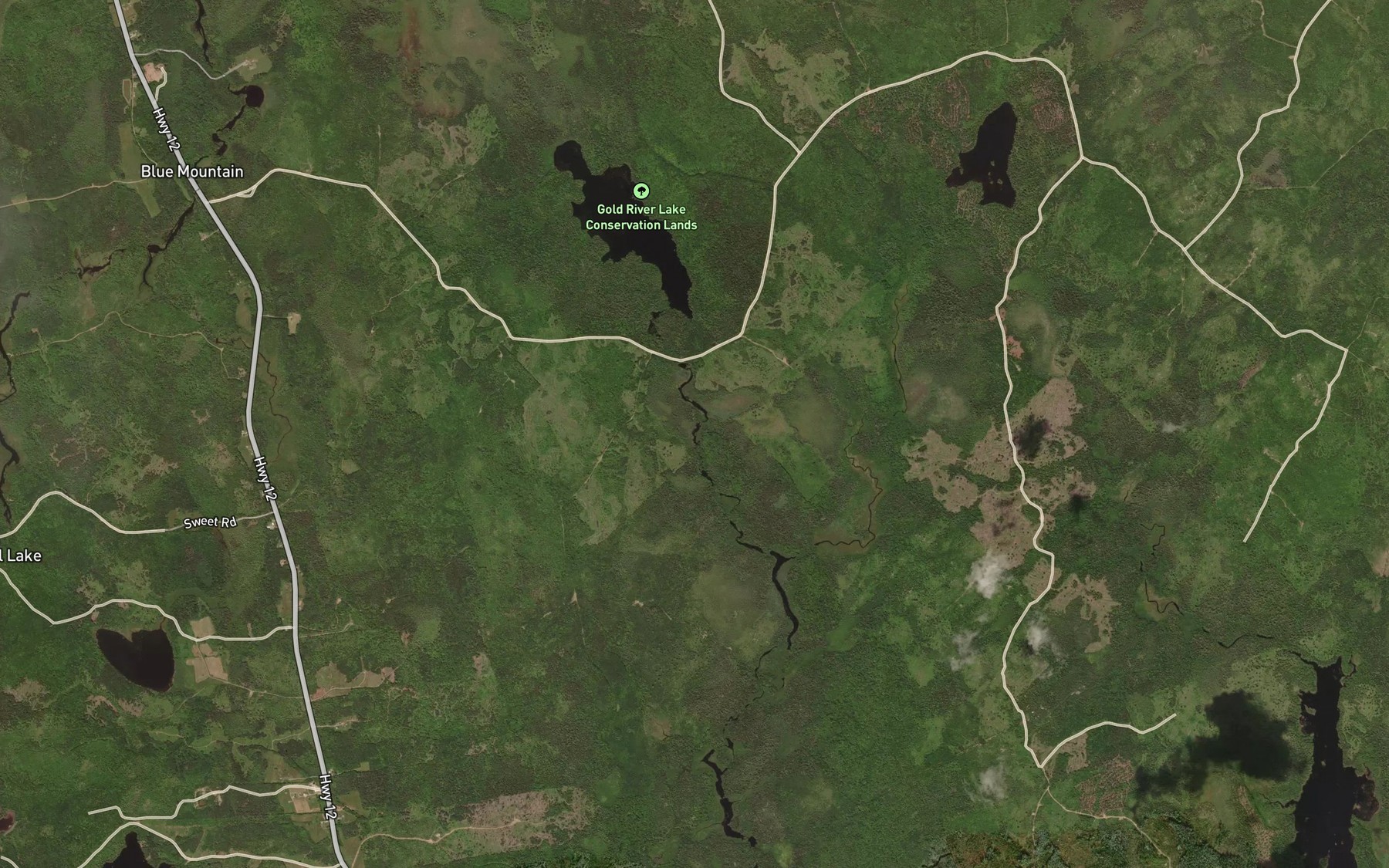 Satellite map of the Maple Run