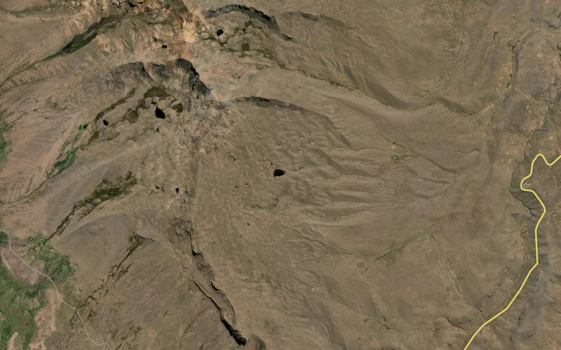 Satellite map of the Laguna Queullacota
