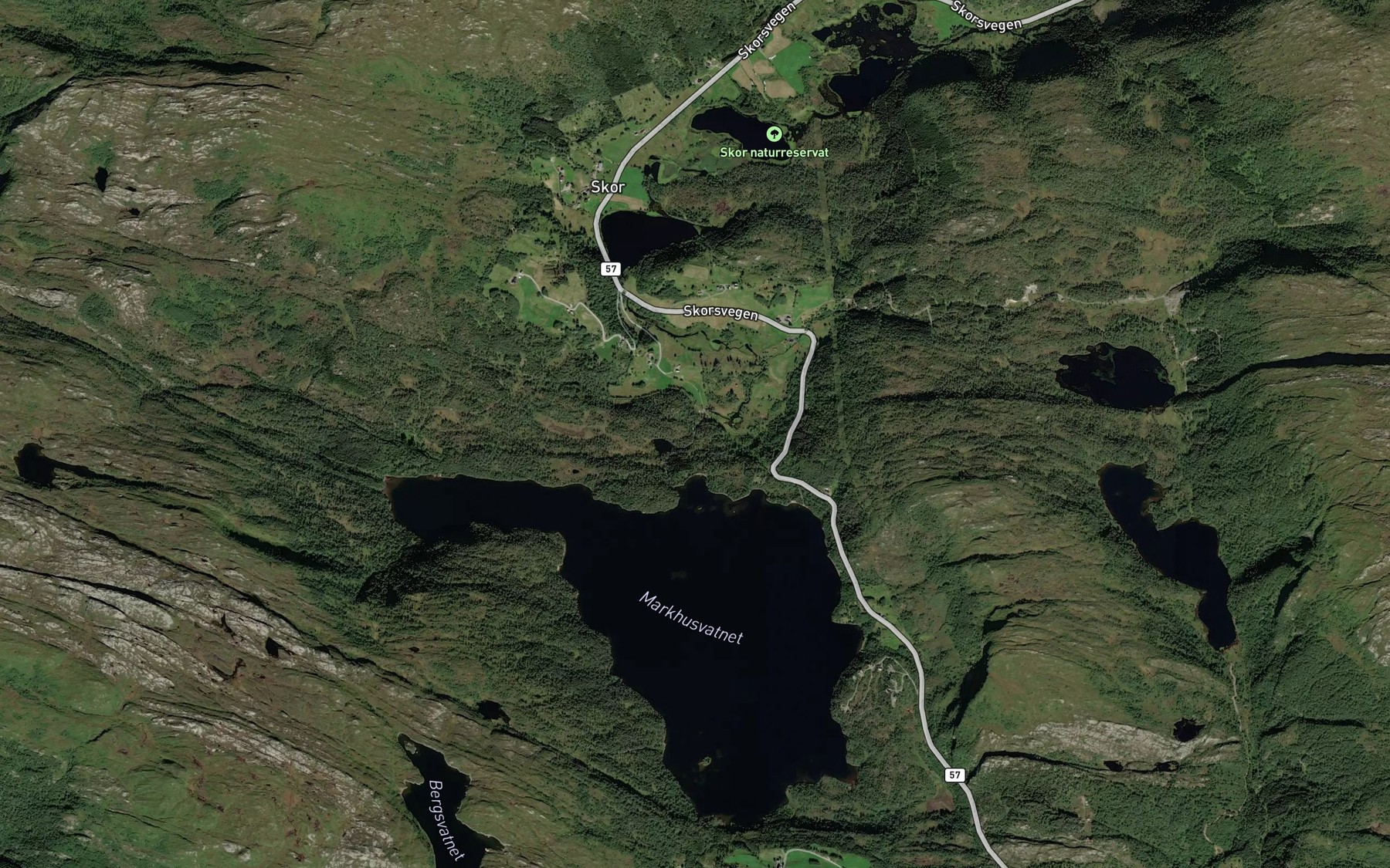 Satellite map of the Skorsfossen