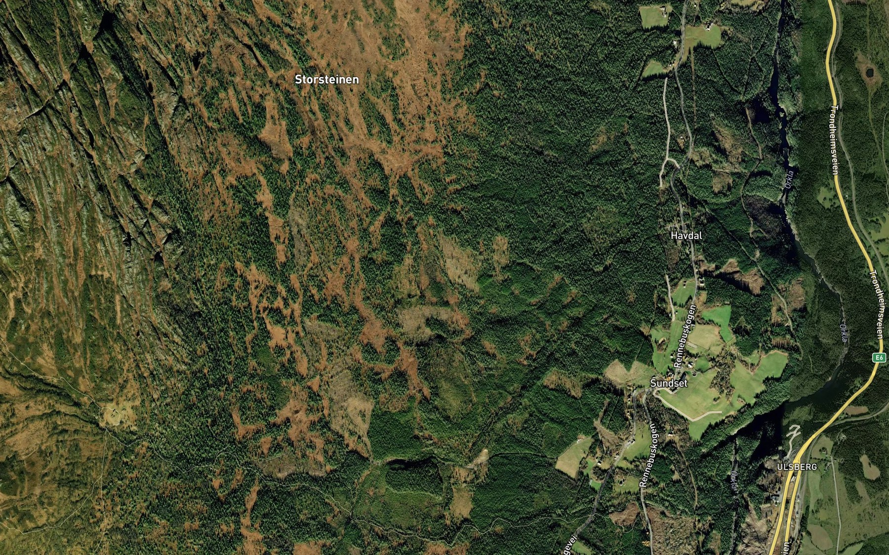 Satellite map of the Varbekken