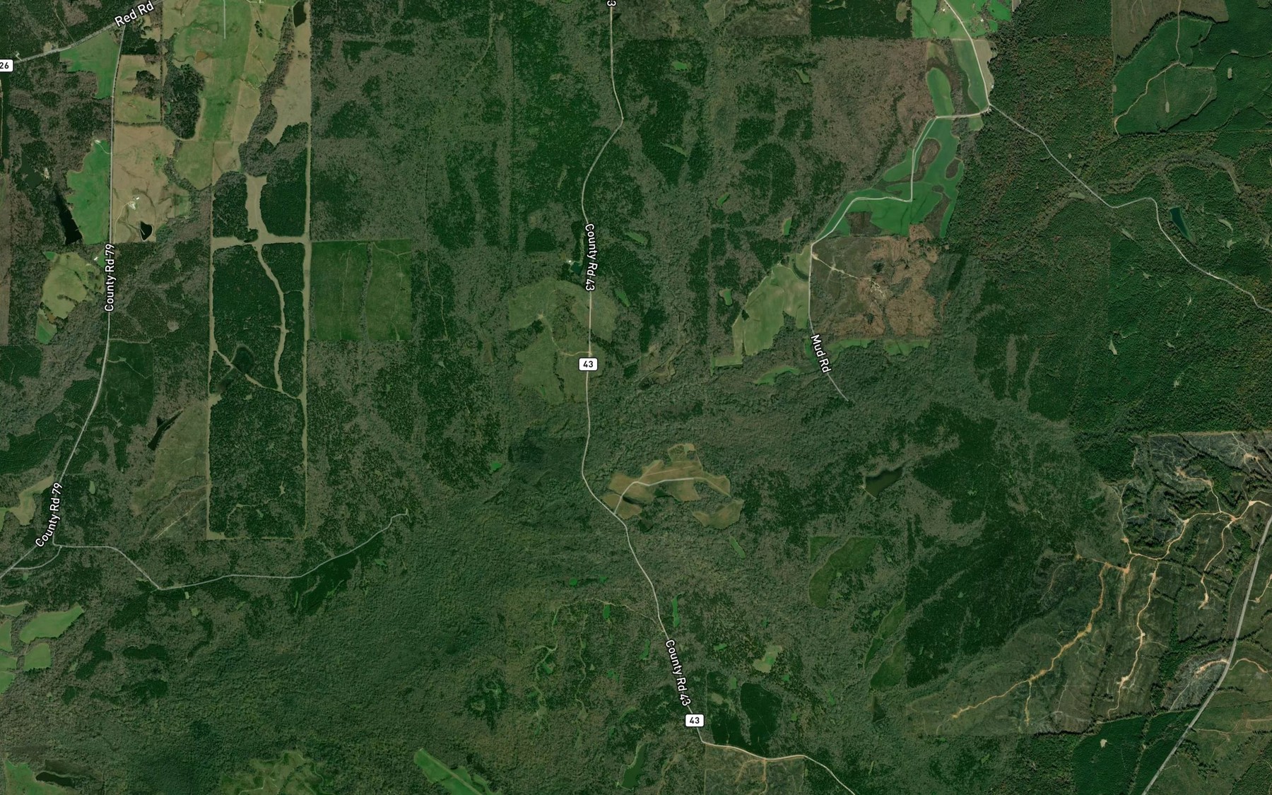 Satellite map of the Big Creek