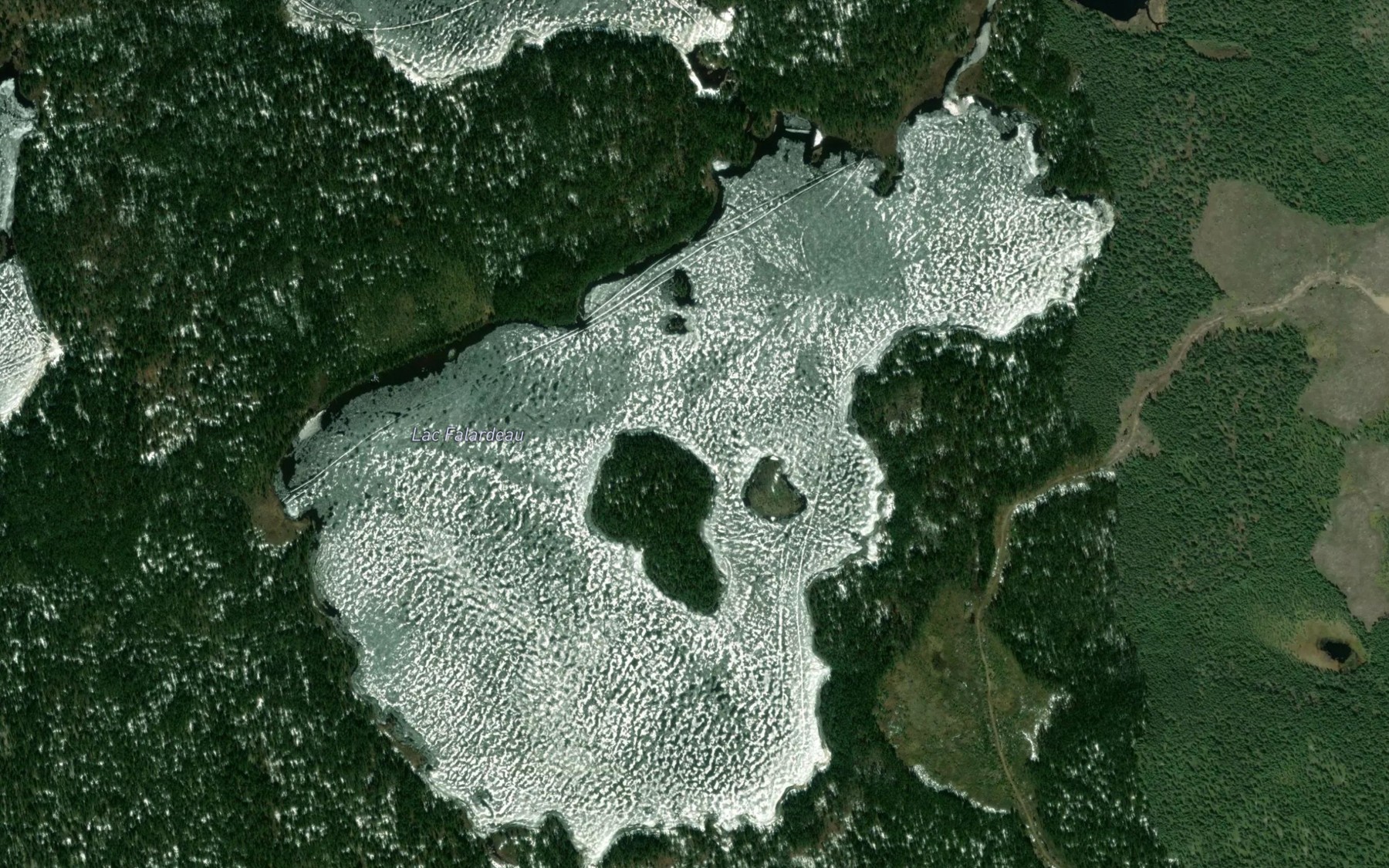 Satellite map of the Lac Falardeau