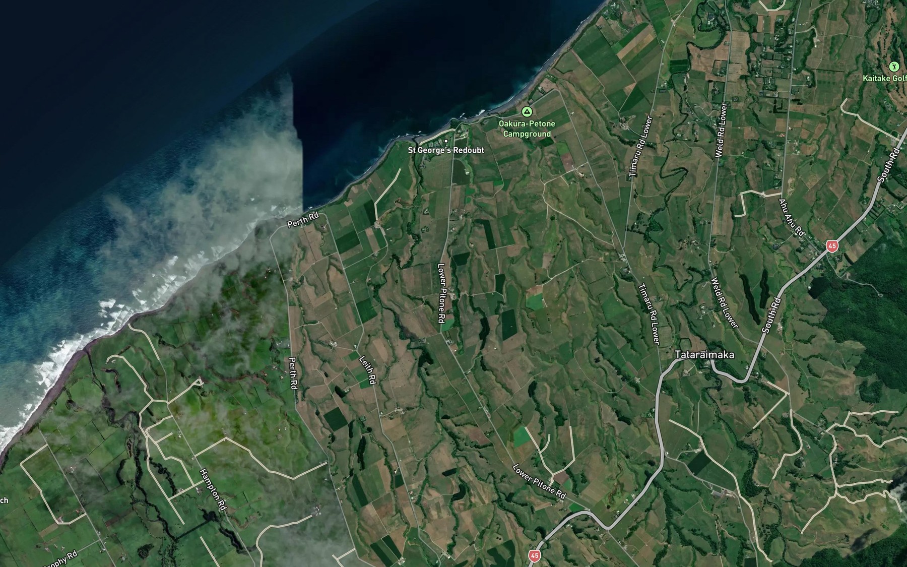 Satellite map of the Hurumangu Stream