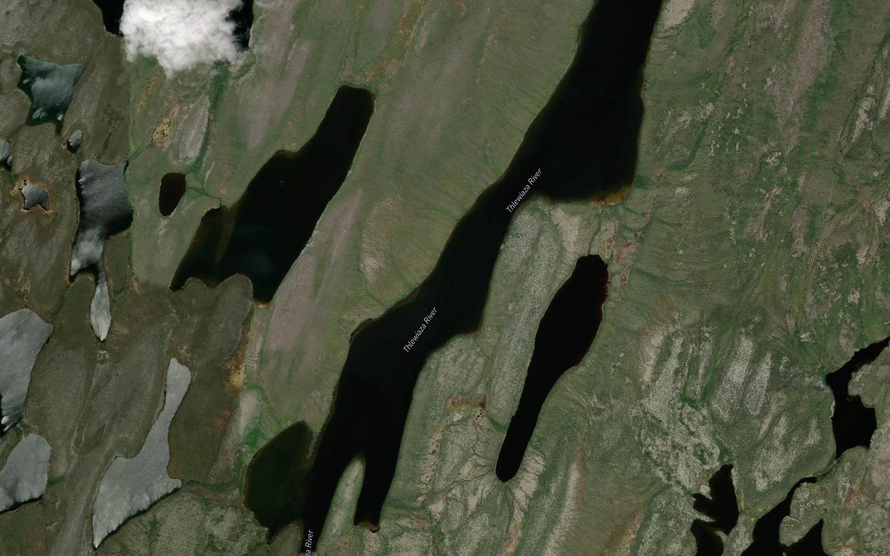 Satellite map of the Tuninili Lake