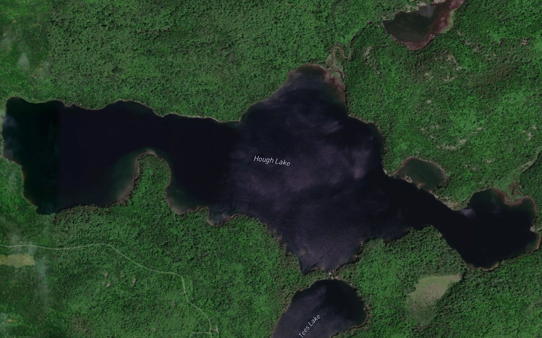 Satellite map of the Hough Lake
