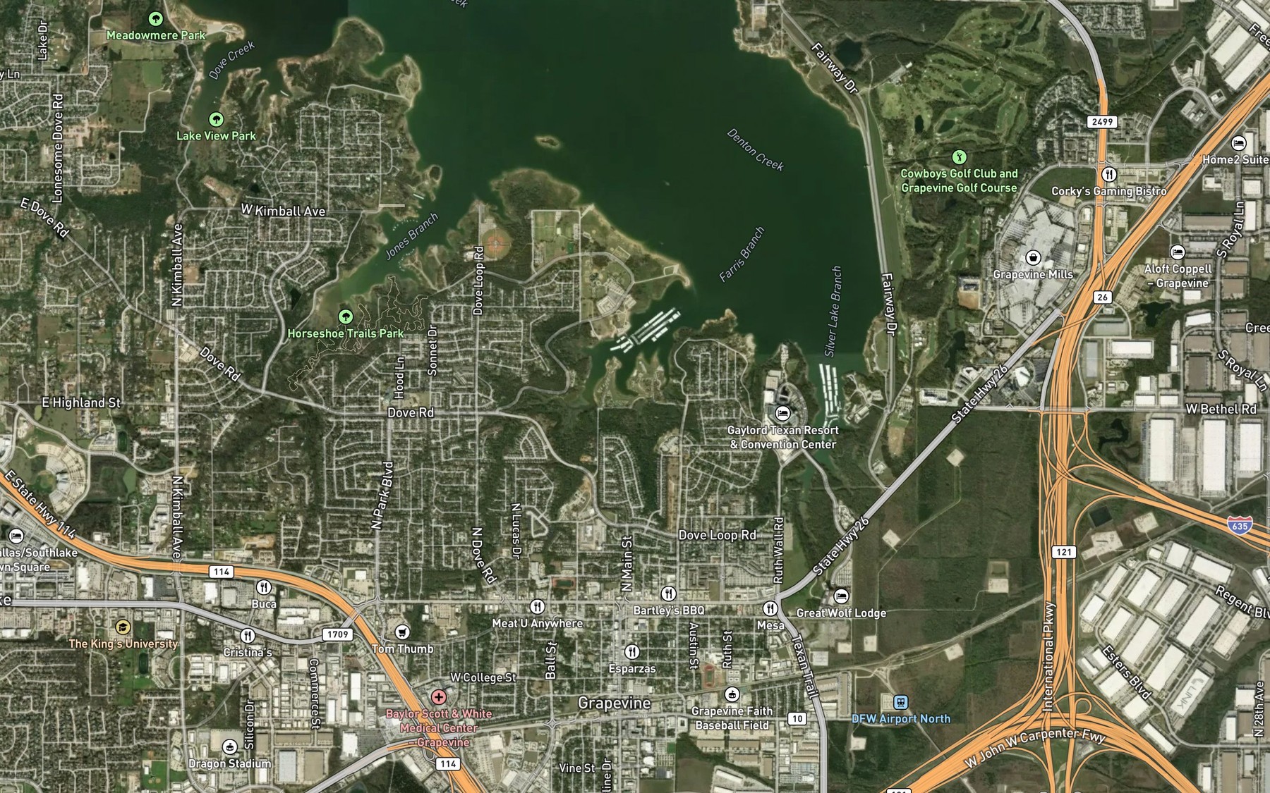 Satellite map of the Cable Branch