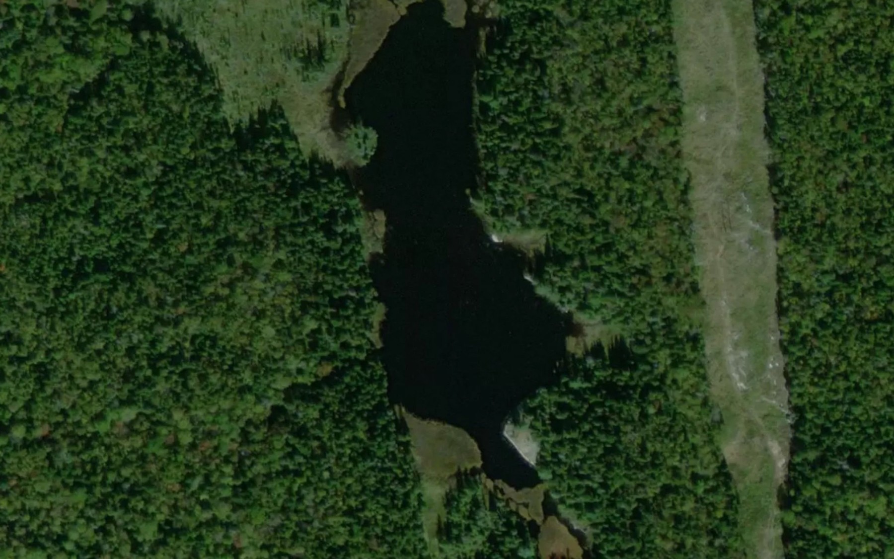 Satellite map of the Lac Beau-Pere