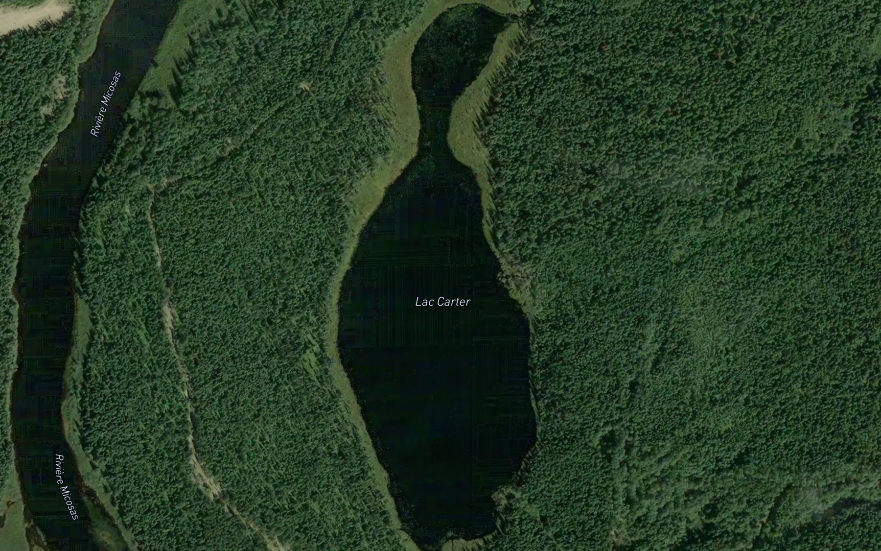 Satellite map of the Lac Carter