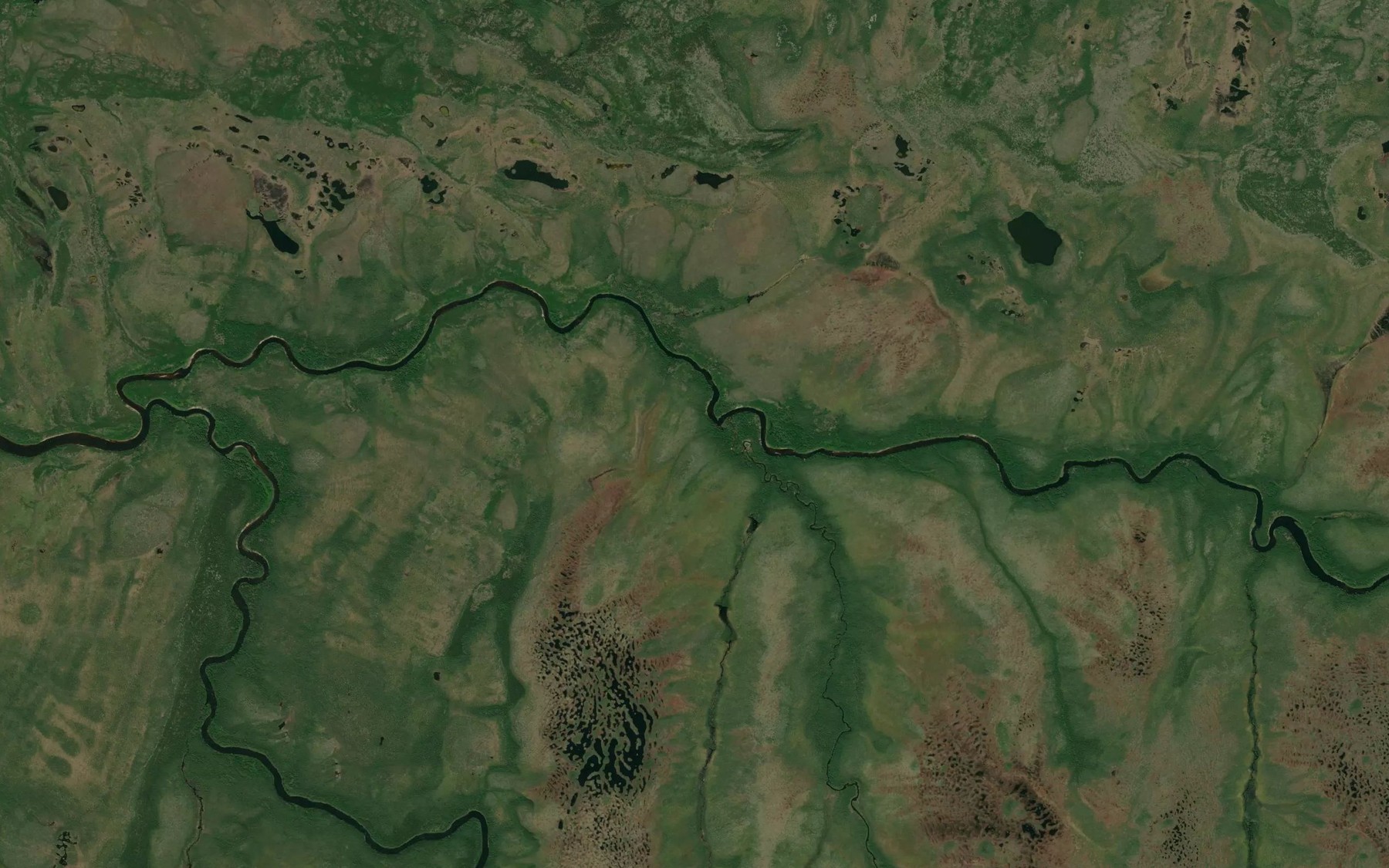 Satellite map of the Clearwater Creek
