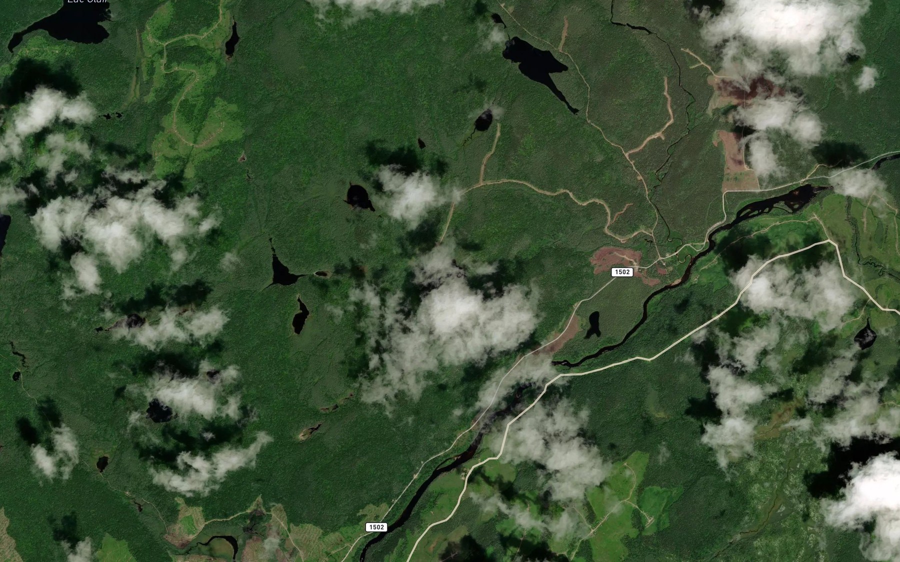 Satellite map of the Lac Vingt-Deux
