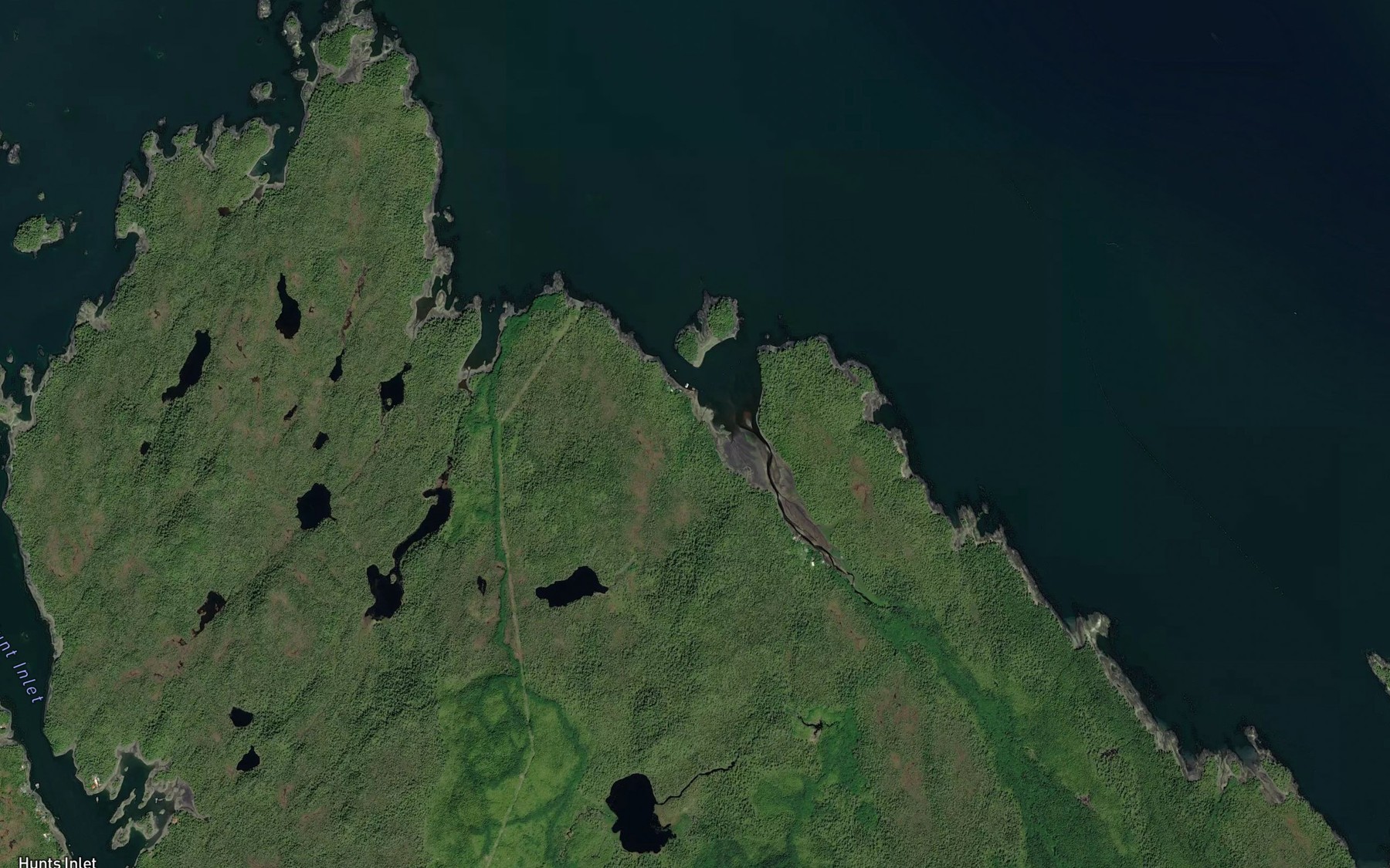 Satellite map of the Back Creek