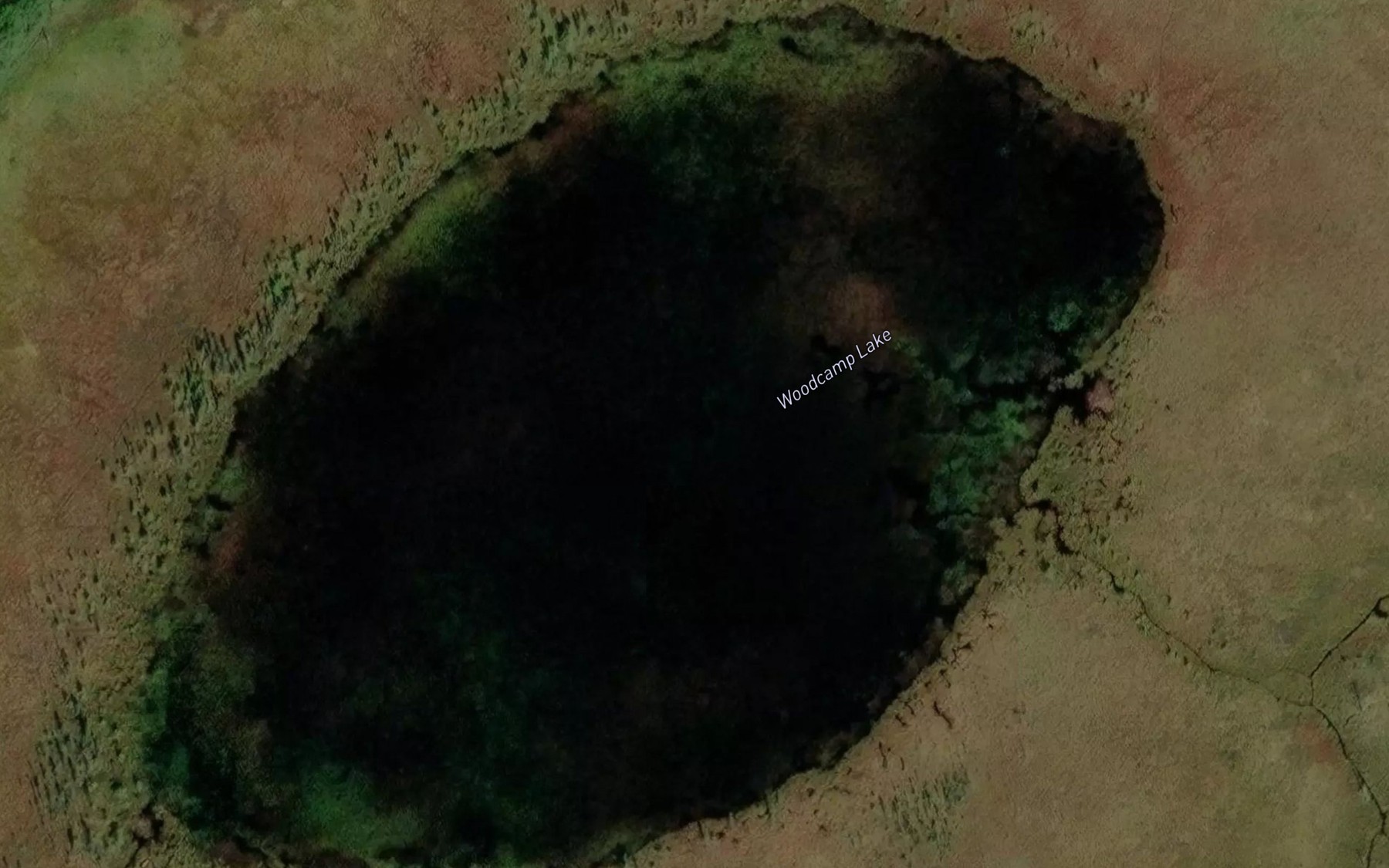 Satellite map of the Woodcamp Lake