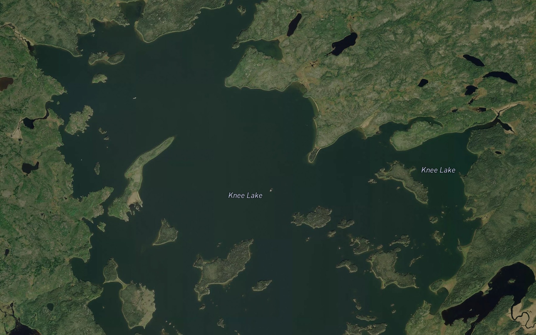 Satellite map of the Knee Lake