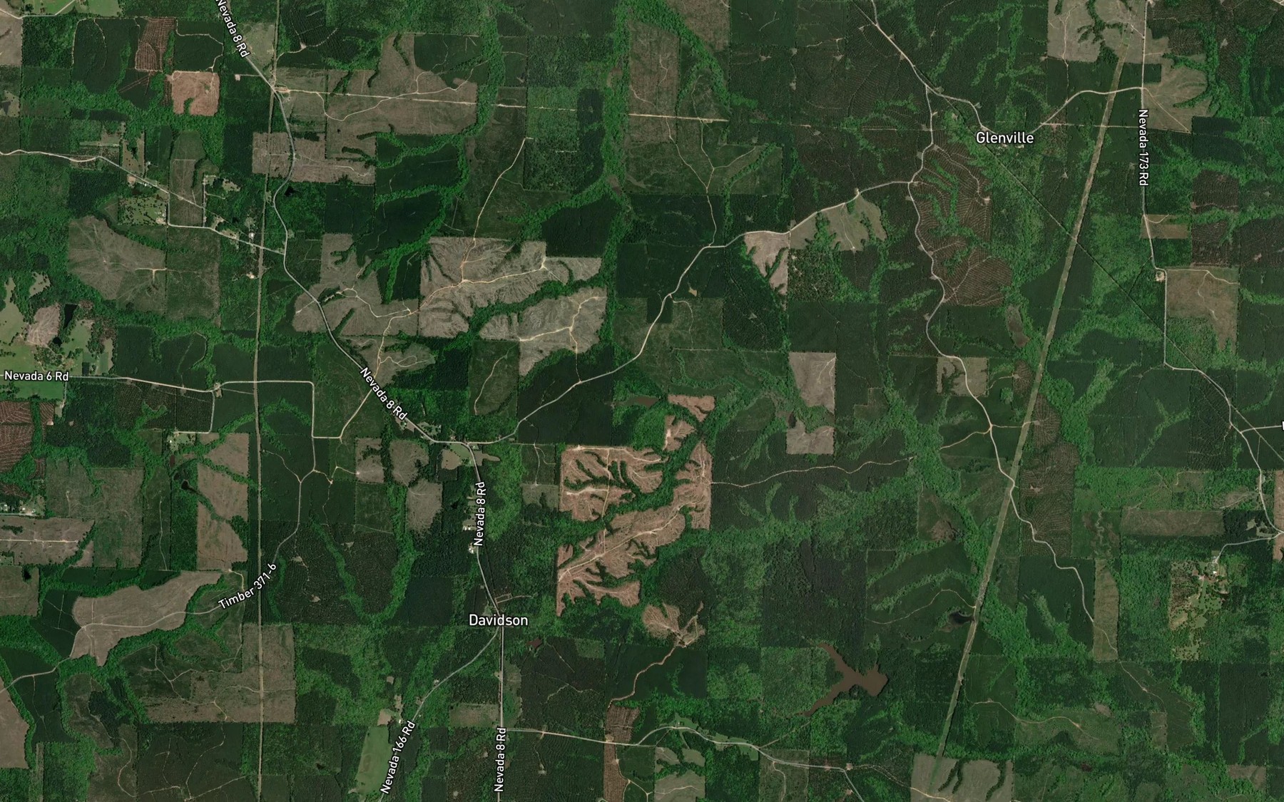 Satellite map of the Lake Bradshaw